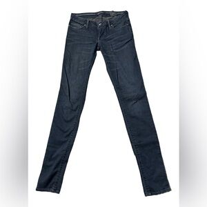 Stitch's Black Label Denim FOX Blue Gray Skinny Zipper Fly Jeans 25x32